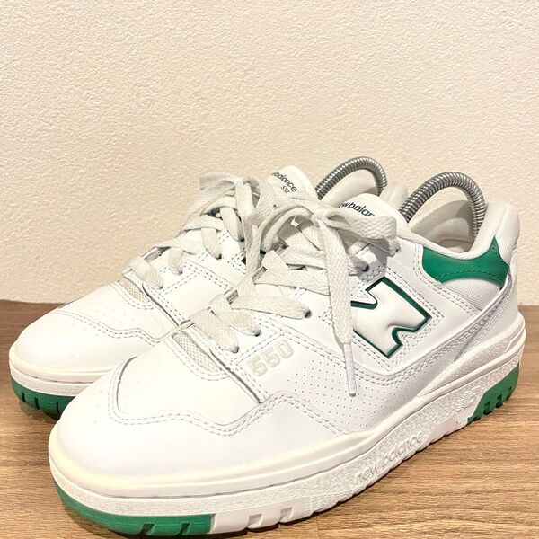 NEW BALANCE ニューバランス BB550SWB ホワイト グリーン レディース ローカットスニーカー カジュアル