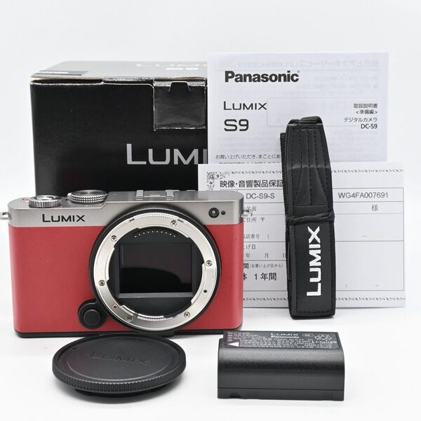 ★美品★Panasonic LUMIX DC-S9-S ダークシルバー クリムゾンレッド張替え