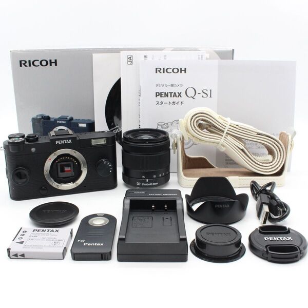 ★美品★PENTAX Q-S1 レンズキット ブラック ショット数 9111回