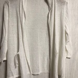 お値下げ 無印良品 リネン混 ボレロ 羽織り カーディガン