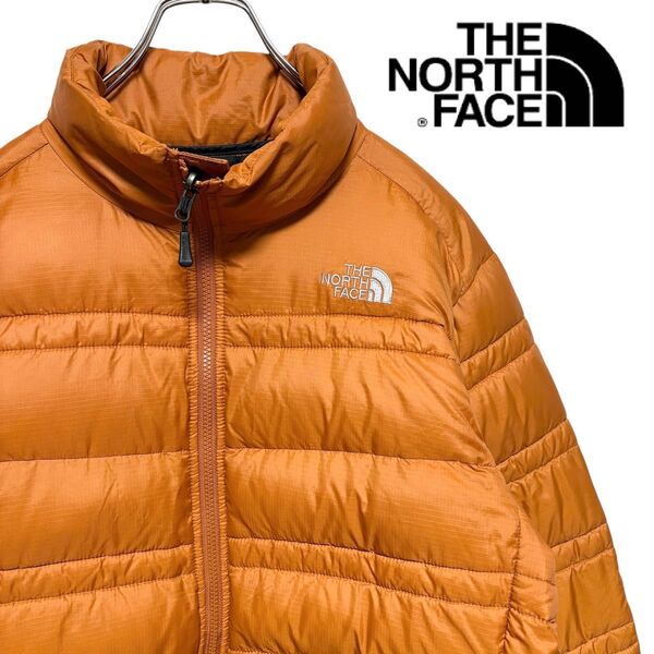 THE NORTH FACE ノースフェイス ダウンジャケット 550フィル アウトドア US規格 Lサイズ オレンジ
