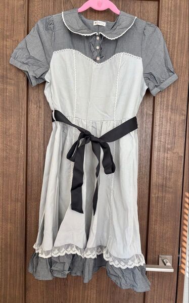 axes femme POETIQUE 半袖 ドッキングワンピース