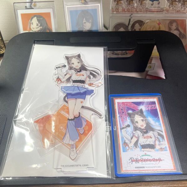 倉本千奈 アクリルスタンド 特典カード カラオケまねきねこ 学園アイドルマスター