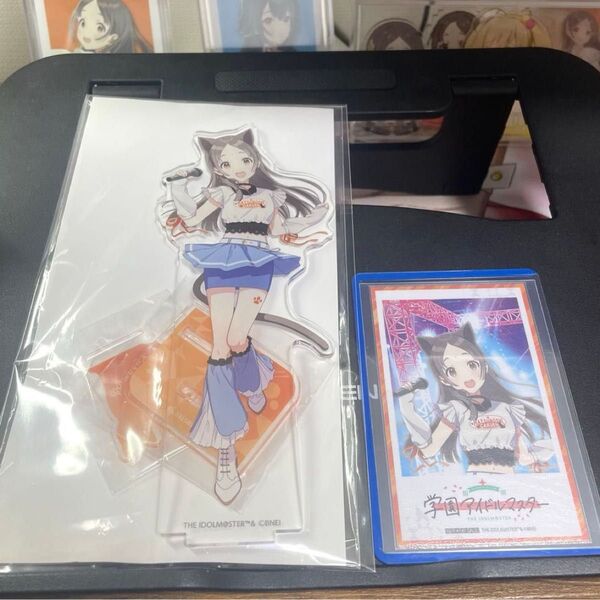 倉本千奈 アクリルスタンド 特典カード カラオケまねきねこ 学園アイドルマスター
