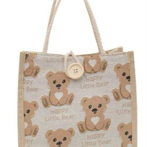 くまちゃんメッシュミニバッグ お弁当袋 マイバッグ