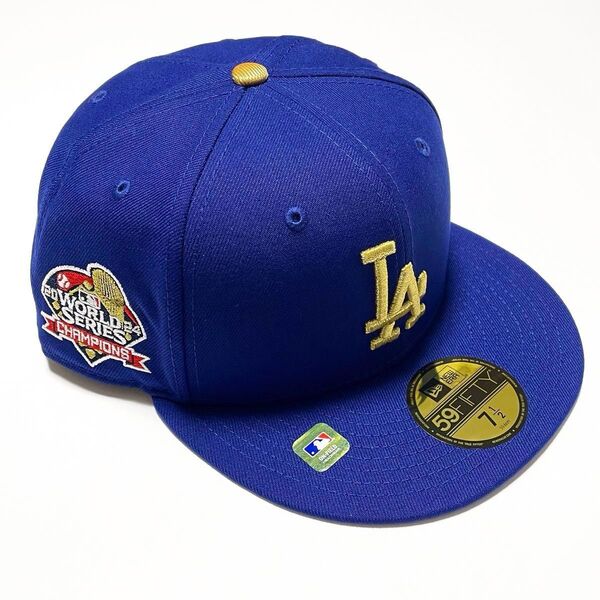 新品MLB×NEW ERAドジャース2025ゴールドコレクション59FIFTYキャップDodgers大谷翔平WS優勝記念59.6