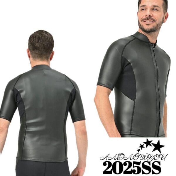 各サイズ 2025年 2mm 半袖タッパー ウエットスーツ メンズ サーフィン ウェット ショートスリーブタッパー タッパ スキン