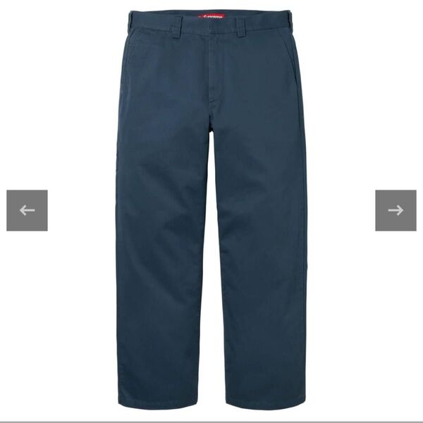 新品25ss Supreme work pant ワークパンツ ネイビー 34