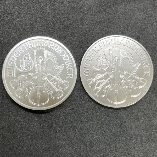 ウィーン1オンスプラチナ貨/銀貨 計2点