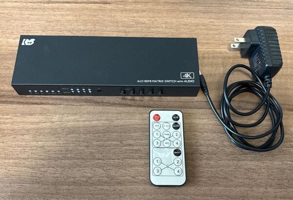 ラトックシステム 4K60Hz 4×2HDMIマトリックス RS-HDSW42A-4K、UGREEN HDMIケーブル 1m×2本
