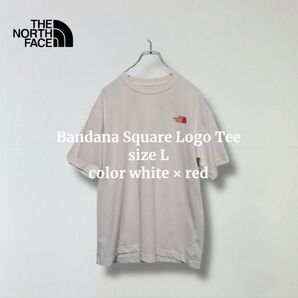 THE NORTH FACE バンダナスクエアロゴT ホワイト L