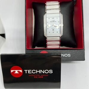 TECHNOS 腕時計 ホワイトセラミック ダイヤモンド 未使用