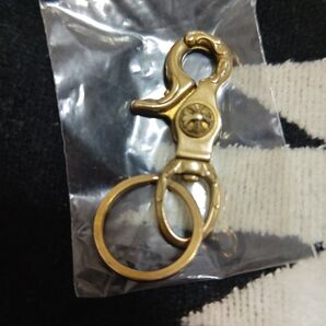 ブラス キーホルダー キーフック カラビナ ナスカン リング レザー スタッズ アメリカン ウォレット チェーン 真鍮 CALEE