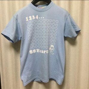 88Hearts Tシャツ ハート柄 水色