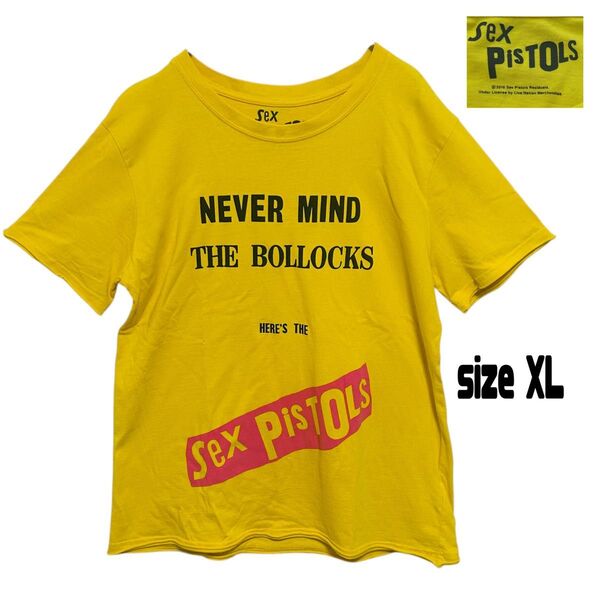 ★最終値下げ 入手困難 SEX PISTOLS セックスピストルズ 半袖Tシャツ イエロー GU バンT 希少 レア XL