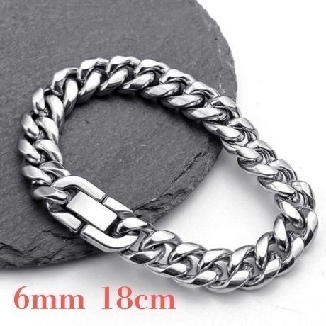 ★売れてます!★ お洒落 喜平ブレスレット 6mm 18cm シルバー