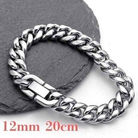 ★売れてます!★ お洒落 喜平ブレスレット 12mm 20cm シルバー