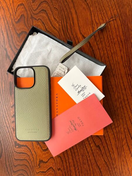 HANATORA iPhone14promax用 (中古)スマホケース グリーン 未使用