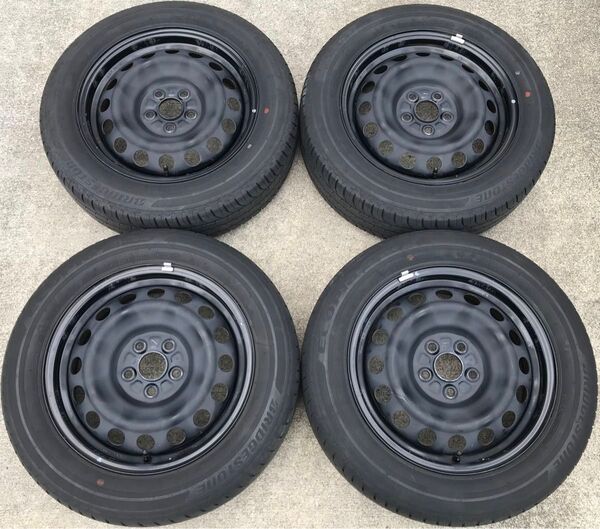 【送料込み】バリ山 トヨタ純正 170系シエンタ 15インチタイヤホイール×4本 185/60R15 窒素充填済み 車検対応