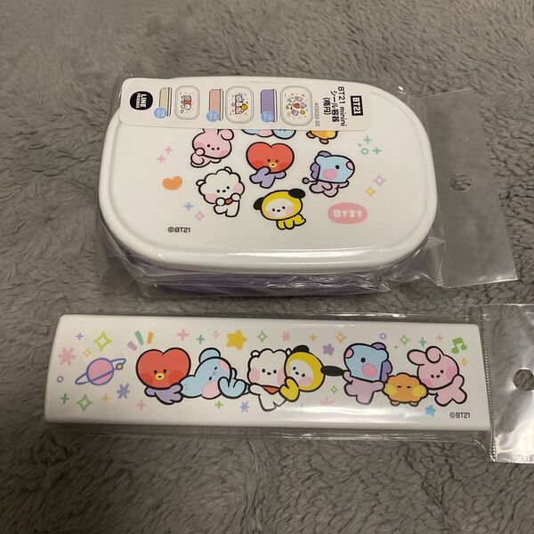 新品☆ BT21 BTS minini お弁当箱 ランチケース シール容器 コンビセット