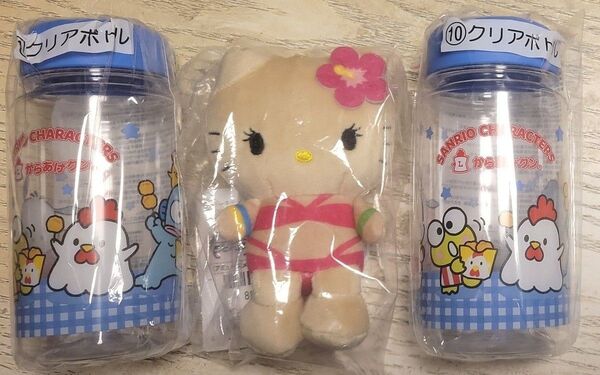 ハローキティ マスコット XOXOギャル ガングロギャル サンリオ クリアボトル2個セット