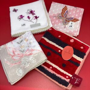 《新品未使用》シビラ&森英恵&他*ハンカチ4枚セット