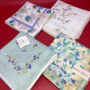 《新品未使用》ローラアシュレイ*ハンカチ4枚セット