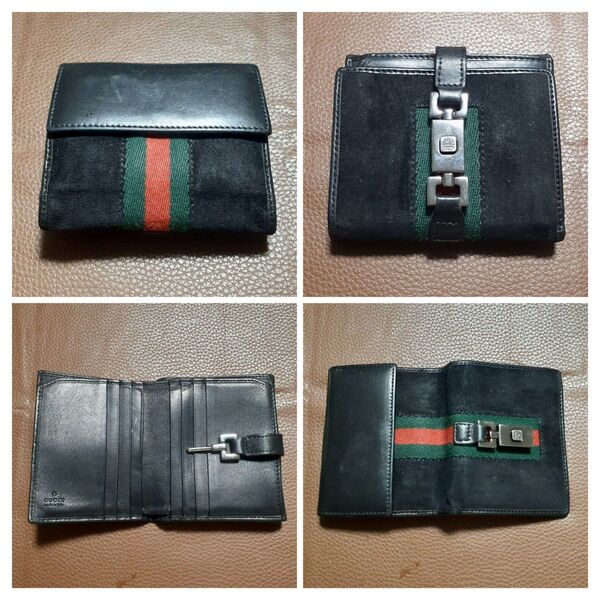 GUCCI(グッチ) 財布 二つ折り スエード ジャッキー シェリーライン