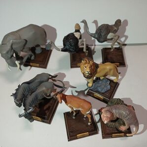 ネイチャーテクニカラー サバンナ ダチョウ フィギュア ライオン アフリカゾウ インパラ オグロヌー ハダカデバネズミ 初版