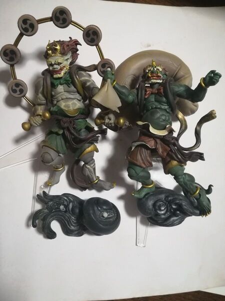タケヤ自在置物 風神 雷神 フィギュア 海洋堂 リボルテック