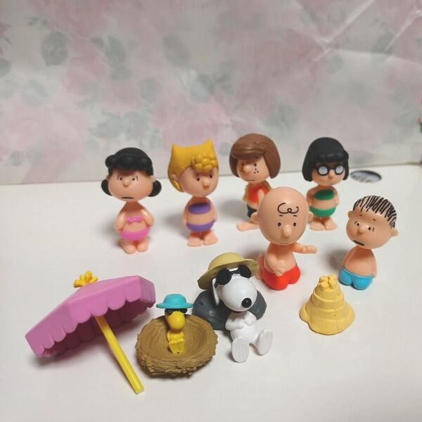 PEANUTS スヌーピー ならぶんです ガチャ フルコンプ フィギュア セット 夏 海水浴 浜辺 水着 チャーリー・ブラウン