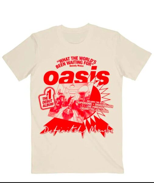 新品未使用 オアシス 公式 Tシャツ アイボリー Mサイズ OASIS (10月 来日 記念 ) バンドTシャツ