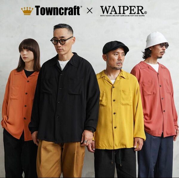 WAIPER × TOWN CRAFT Rayon Open Collar Shirts レーヨンオープンカラーシャツ