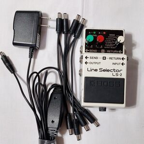 BOSS LS-2 Line Selecter PSA-100S 電源アダプター 分岐ケーブル セット 動作確認済み