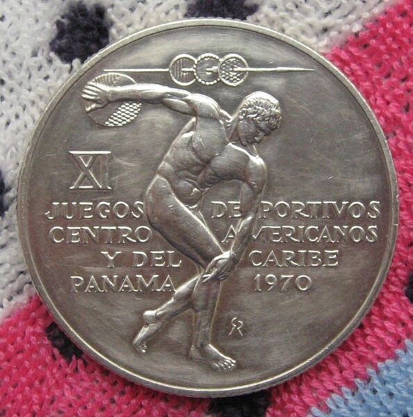 ★ パナマ 1970年 5バルボア銀貨 中央アメリカ・カリブ海競技大会