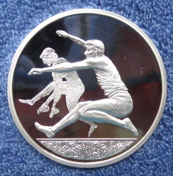 ★ ギリシャ 2004年 10ユーロ銀貨 アテネオリンピック ロングジャンプ