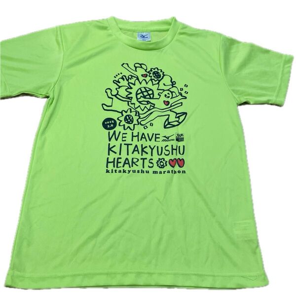 北九州マラソン2015 Tシャツ ミズノ グリーン系