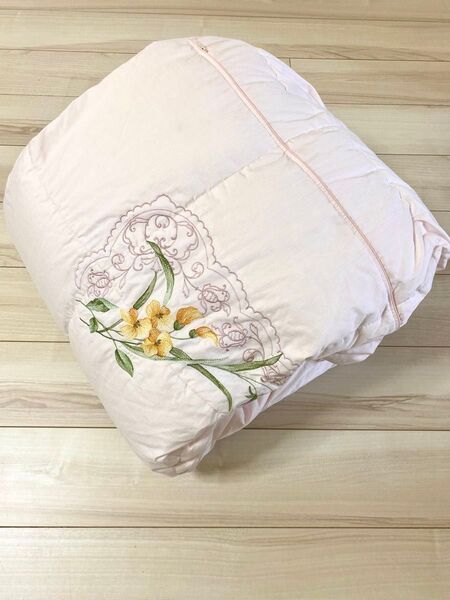 美品 丸八真綿 肌掛け布団 ホワイトグースダウン93% シングルサイズ