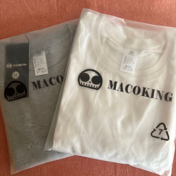 新品 MACOKING Tシャツ Mサイズ 2枚セット ホワイト&グレー