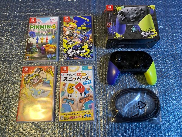 Nintendo Switch スプラトゥーン3 メイドインワリオ ピクミン4 スニッパーズ プロコントローラー