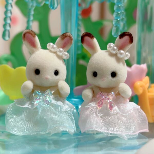 シルバニアファミリー ドレス 赤ちゃん ピンク ブルー ハンドメイド