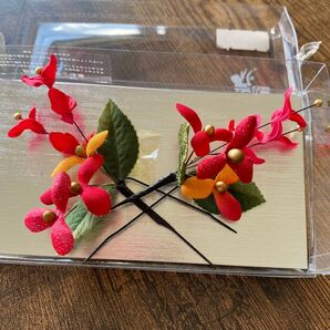 ヘアアクセサリー 2個セット 髪飾り 花 和装 着物
