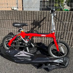 【概ね美品】LOG OUTRUNK アウトランク 折りたたみ自転車 レッド