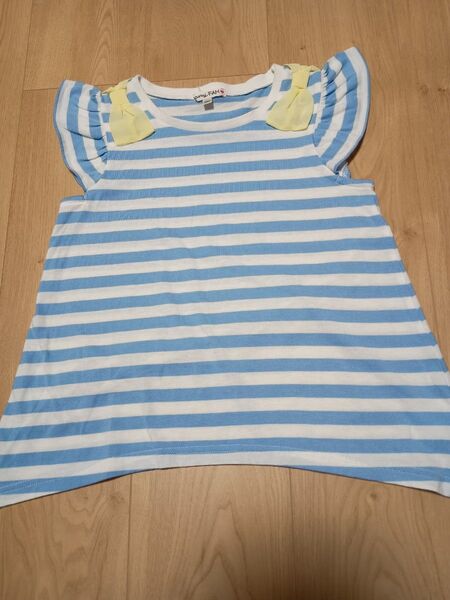 anyFAM ★ボーダー柄Tシャツ リボン付き 子供服 130