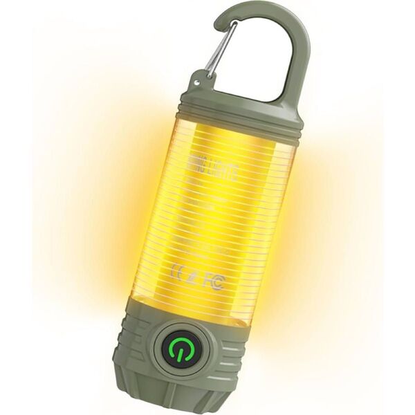 新品・未使用!!ランタンLEDLed 充電式 懐中電灯 防災 ライトグリーン アウトドア キャンプ