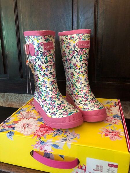 新品【Joules】ジュールズ/長靴/レインブーツ/花柄/フラワープリント/レディース/ウェリントン