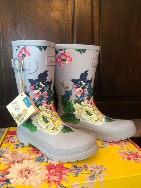新品【Joules】ジュールズ/長靴/レインブーツ/花柄/ピーターラビット/ウェリントン/限定
