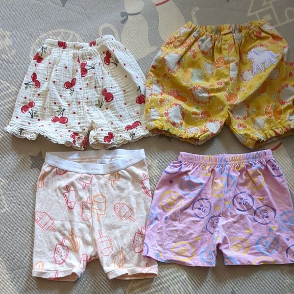 ベビー服 ハーフパンツ 4点セット まとめ売り 女の子