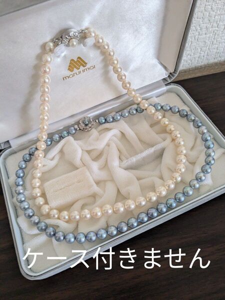 本真珠 パール ネックレス SILVER 2本 セット