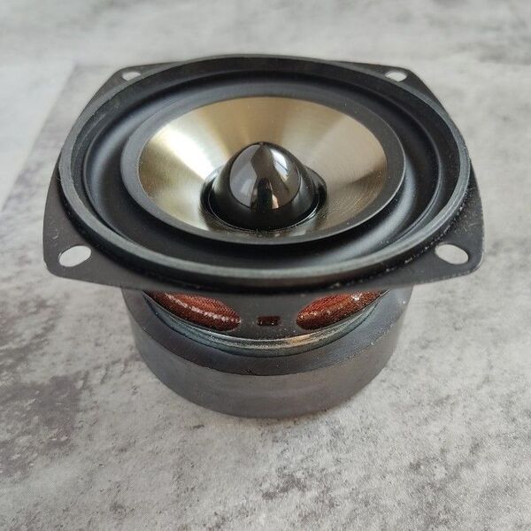 77mm 4Ω/最大20W フルレンジスピーカーユニットペア 2個セット 砲弾型センターキャップ ノーブランド